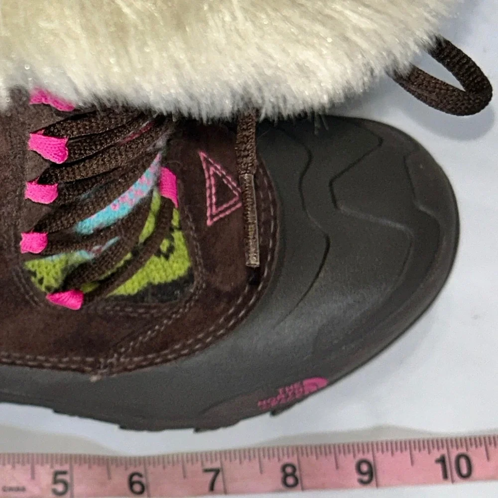 The North Face NWOT Girls Shellista Lace Suede Faux fur Nordic Knit Boots